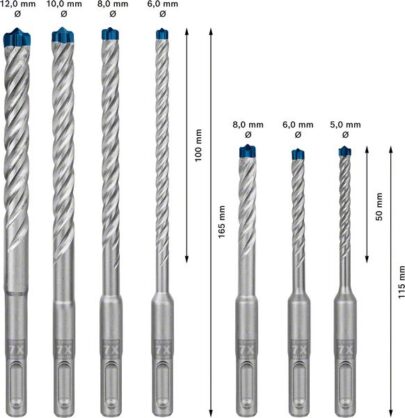 Komplet EXPERT SDS plus-7X burgija za udarne bušilice od 5/6/6/8/8/10/12 mm, 7 delova - 2