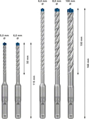 Komplet EXPERT SDS plus-7X burgija za udarne bušilice od 5/6/6/8/10 mm, 5 delova - 2
