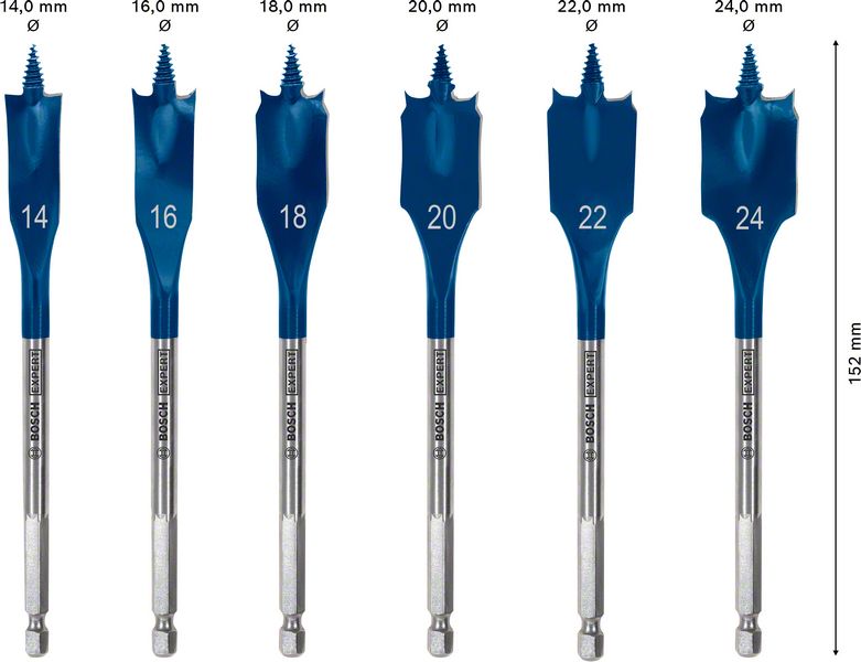 BOSCH Komplet EXPERT Self Cut Speed pljosnatih burgija od 14/16/18/20/22/24 mm, 6 delova 2608900332 - 2