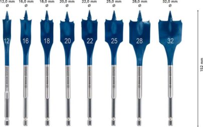 Komplet EXPERT Self Cut Speed pljosnatih burgija od 12/16/18/20/22/25/28/32 mm, 8 komada - 2