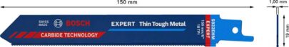 EXPERT „Thin Tough Metal“ S 922 EHM list univerzalne testere, 3 dela - 2
