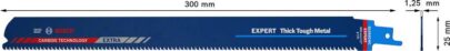 EXPERT „Thick Tough Metal“ S 1255 CHC list univerzalne testere, 10 delova - 2