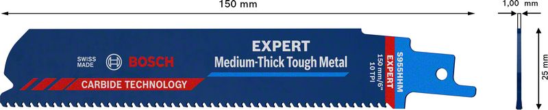 BOSCH EXPERT „Medium-Thick Tough Metal“ S 955 HHM list univerzalne testere, 1 deo 2608900373 - 2