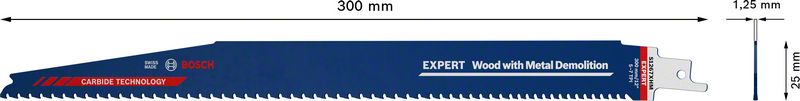 BOSCH EXPERT „Wood with Metal Demolition“ S 1267 XHM list univerzalne testere, 10 delova 2608900402 - 2