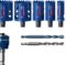 Komplet EXPERT Tough Material testera za otvore od 22/25/35/51/60/68 mm, 9 delova - 1