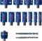 Komplet EXPERT Tough Material testera za otvore od 20/22/25/32/35/40/44/51/60/64/76 mm, 14 delova - 1
