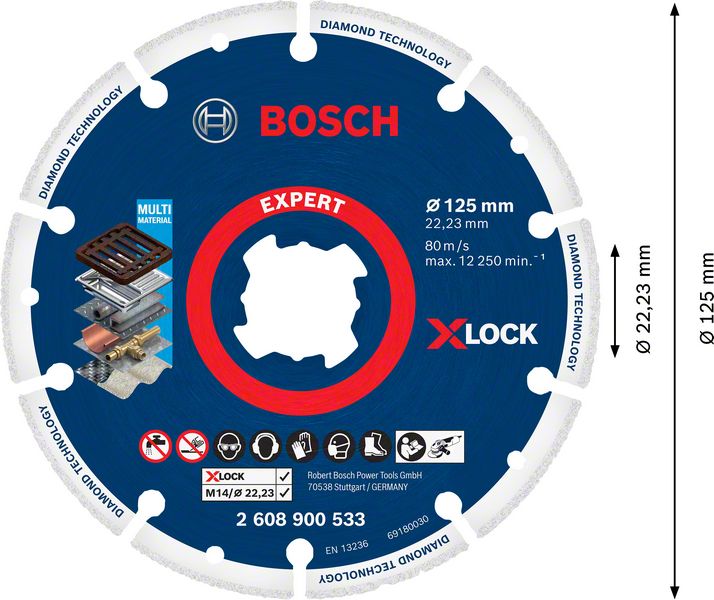 BOSCH EXPERT Diamond Metal Wheel X-LOCK rezna ploča od 125 x 22,23 mm 2608900533 - 2