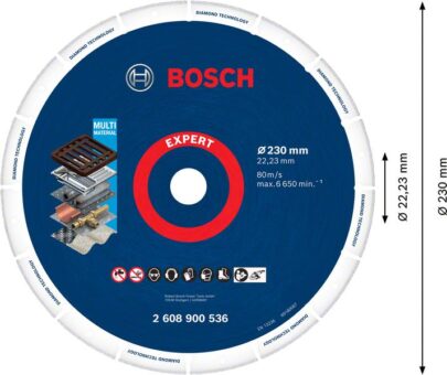 EXPERT Diamond Metal Wheel velike rezne ploče, 230 x 22,23 mm - 2