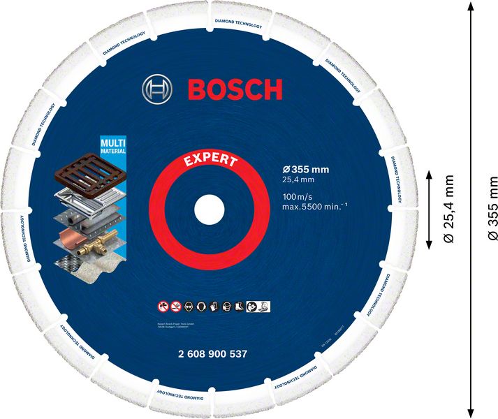 BOSCH EXPERT Diamond Metal Wheel velike rezne ploče, 355 x 25,4 mm 2608900537 - 2