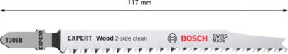 EXPERT „Wood 2-side clean“ T 308 B list ubodne testere, 3 dela - 2