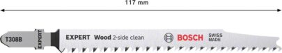 EXPERT „Wood 2-side clean“ T 308 B list ubodne testere, 5 delova - 2