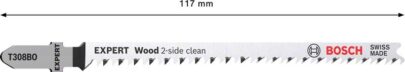 EXPERT „Wood 2-side clean“ T 308 BO list ubodne testere, 25 delova - 2