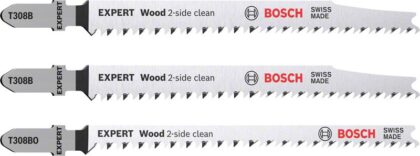 BOSCH 3-delni komplet EXPERT „Wood 2-side clean“ listova ubodne testere T308B/BO 2608900559 - 1