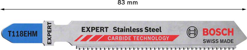 BOSCH EXPERT „Stainless Steel“ T 118 EHM list ubodne testere, 3 dela 2608900562 - 2