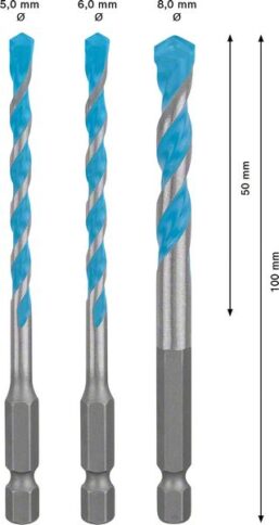 Komplet EXPERT HEX-9 MultiConstruction burgija od 5/6/8 mm, 3 dela - 2