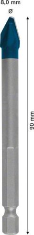 EXPERT HEX-9 HardCeramic burgija od 8 x 90 mm - 2