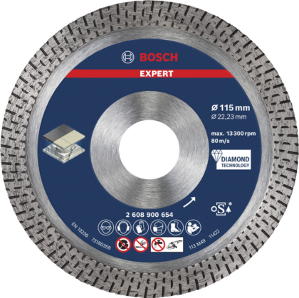 BOSCH EXPERT HardCeramic dijamantska rezna ploča od 115x22,23x1,4x10 mm 2608900654 - 1