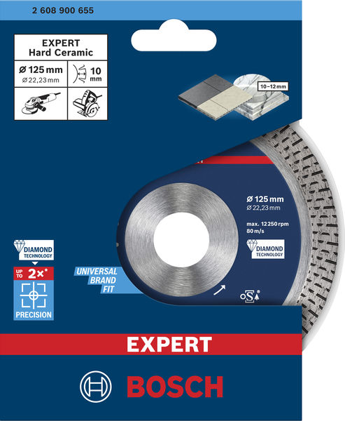 BOSCH EXPERT HardCeramic dijamantska rezna ploča od 125 x 22,23 x 1,4 x 10 mm 2608900655 - 2