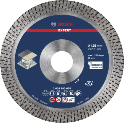 BOSCH EXPERT HardCeramic dijamantska rezna ploča od 125 x 22,23 x 1,4 x 10 mm 2608900655 - 1