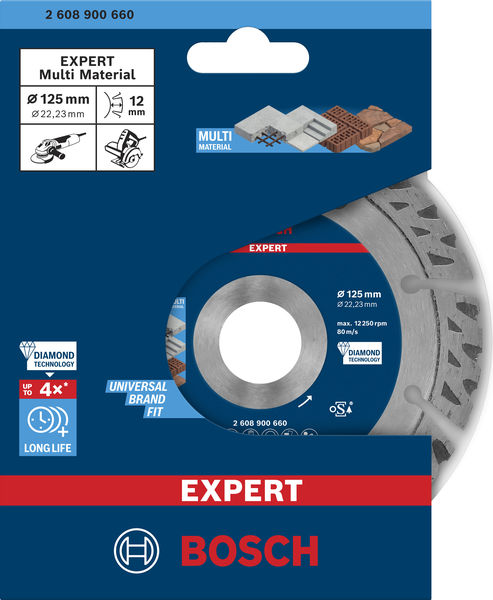 BOSCH EXPERT MultiMaterial dijamantska rezna ploča od 125x22,23x2,2x12 mm 2608900660 - 2