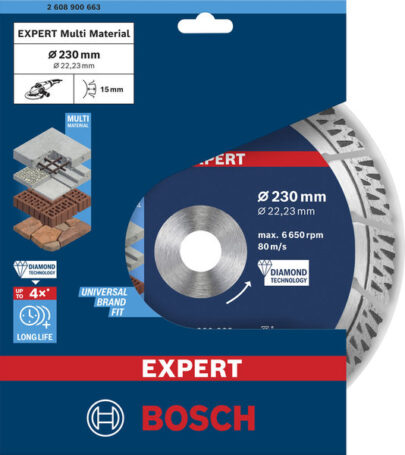 EXPERT MultiMaterial dijamantska rezna ploča od 230×22,23×2,4×15 mm - 3
