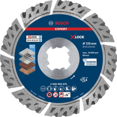 EXPERT MultiMaterial X-LOCK dijamantska rezna ploča od 125×22,23×2,4×12 mm - 1
