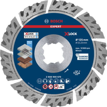 BOSCH EXPERT MultiMaterial X-LOCK dijamantska rezna ploča od 125x22,23x2,4x12 mm 2608900670 - 1