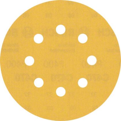 BOSCH EXPERT C470 brusni papir sa 8 rupa za rotacione brusilice od 125 mm, G 400, 5 delova 2608900811 - 1