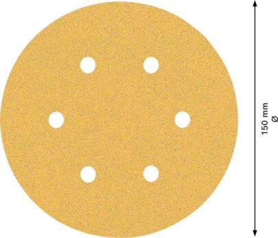 EXPERT C470 brusni papir sa 6 rupa za rotacione brusilice od 150 mm, G 80, 5 delova - 2