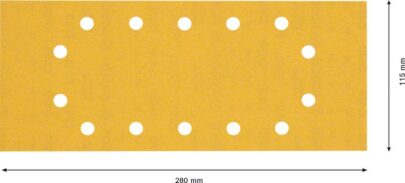 EXPERT C470 brusni papir sa 14 rupa za vibracione brusilice od 115 x 280 mm, G 240, 10 delova - 2