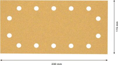EXPERT C470 brusni papir sa 14 rupa za vibracione brusilice od 115 x 230 mm, G 60, 10 delova - 2