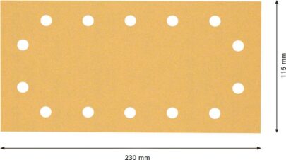 EXPERT C470 brusni papir sa 14 rupa za vibracione brusilice od 115 x 230 mm, G 120, 10 delova - 2
