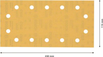 EXPERT C470 brusni papir sa 14 rupa za vibracione brusilice od 115 x 230 mm, G 400, 10 delova - 2