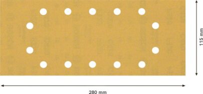 EXPERT C470 brusni papir sa 14 rupa za vibracione brusilice od 115 x 280 mm, G 320, 10 delova - 2