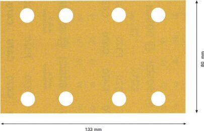 EXPERT C470 brusni papir sa 8 rupa za vibracione brusilice od 80 x 133 mm, G 320, 10 delova - 2