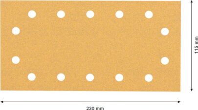 EXPERT C470 brusni papir sa 14 rupa za vibracione brusilice od 115×230 mm, G 100, 50 delova - 2