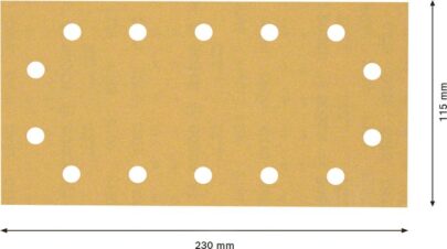 EXPERT C470 brusni papir sa 14 rupa za vibracione brusilice od 115 x 230 mm, G 180, 50 delova - 2