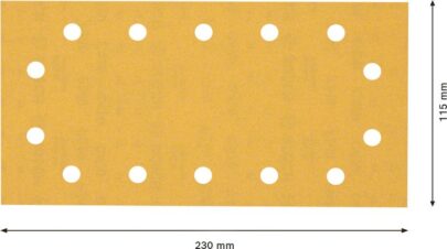 EXPERT C470 brusni papir sa 14 rupa za vibracione brusilice od 115 x 230 mm, G 240, 50 delova - 2
