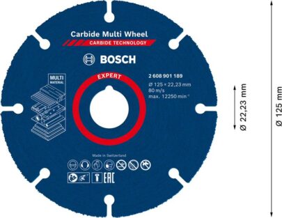 EXPERT Carbide Multi Wheel rezna ploča od 125 mm, 22,23 mm - 2