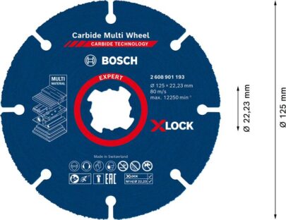 EXPERT Carbide Multi Wheel X-LOCK rezna ploča od 125 mm, 22,23 mm - 2