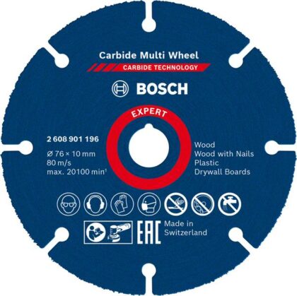 BOSCH EXPERT Carbide Multi Wheel rezna ploča od 76 mm, 10 mm 2608901196 - 1