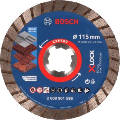 EXPERT MultiMaterial X-LOCK Diamond Cutting Disc 115 x 22.23 x 2.4 x 12 mm - 1