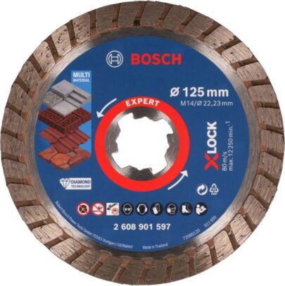 EXPERT MultiMaterial X-LOCK Diamond Cutting Disc 125 x 22.23 x 2.4 x 12 mm - 1