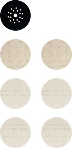 Komplet EXPERT M480 brusnih mreža od 225 mm, G 80/120/180/ Pad Saver, 7 delova - 1