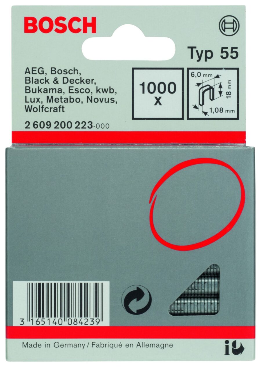 BOSCH Municija za heftanje sa uskom krunom, tip 55 2609200223 - 2