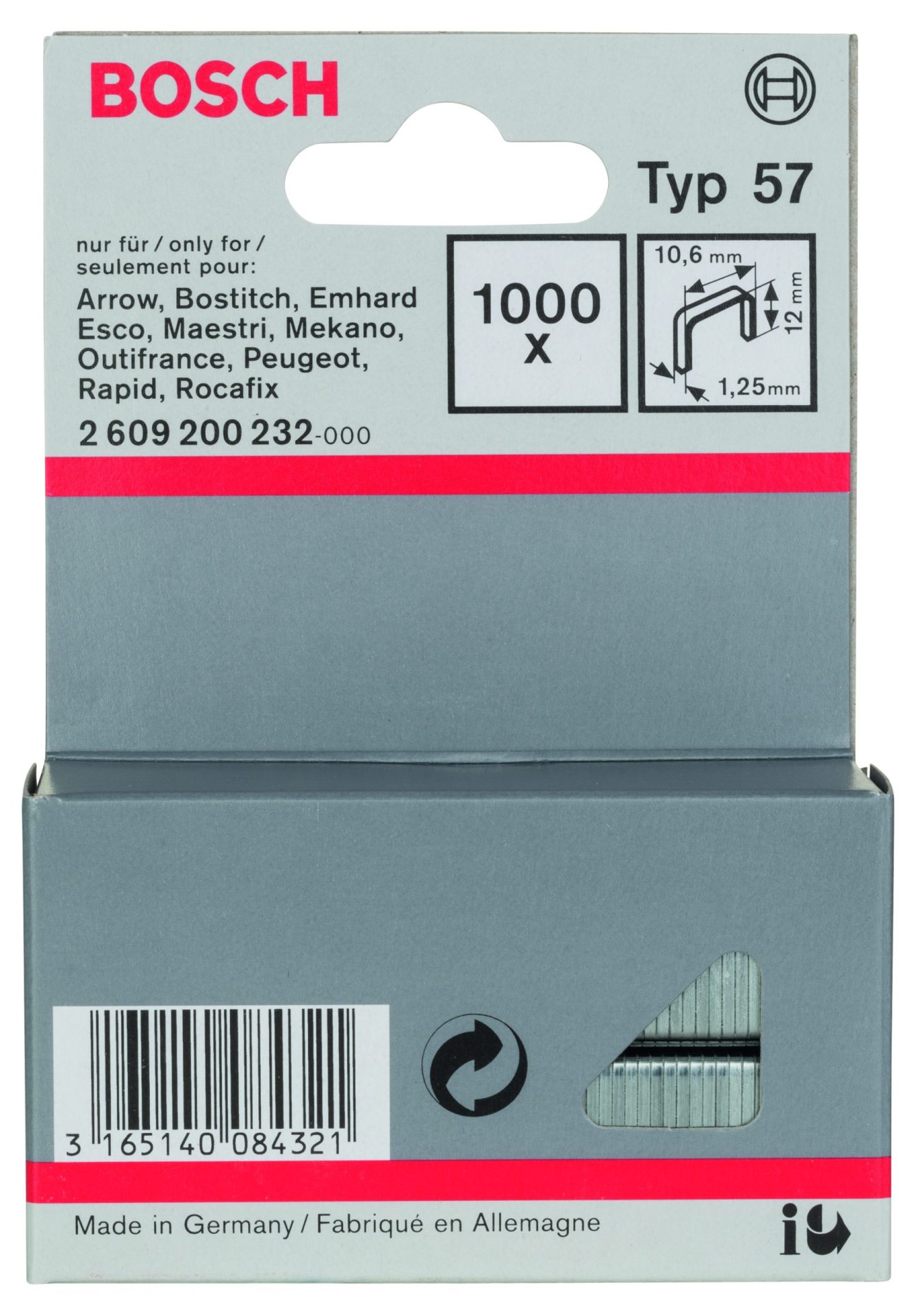BOSCH Klamarica od tanke žice, tip 57 2609200232 - 2