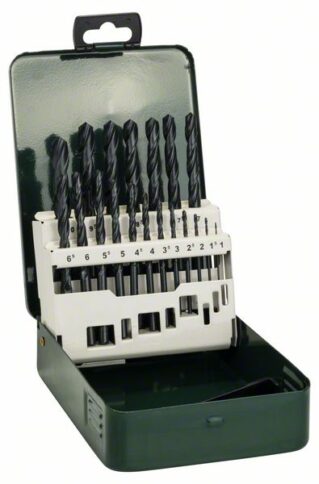 19-delni set burgija za metal HSS-R, DIN 3381,0; 1,5; 2,0; 2,5; 3,0; 3,5; 4,0; 4,5; 5,0; 5,5; 6,0; 6,5; 7,0; 7,5; 8,0; 8,5; 9,0; 9,5; 10,0 mm - 1