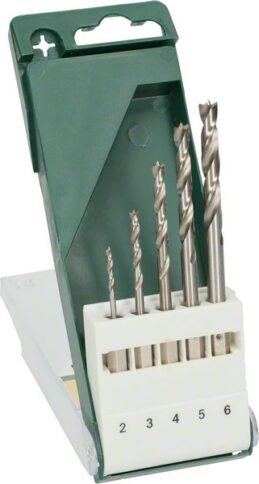 5-delni set burgija za drvo sa šestostranim prihvatom2,0; 3,0; 4,0; 5,0; 6,0 mm - 1