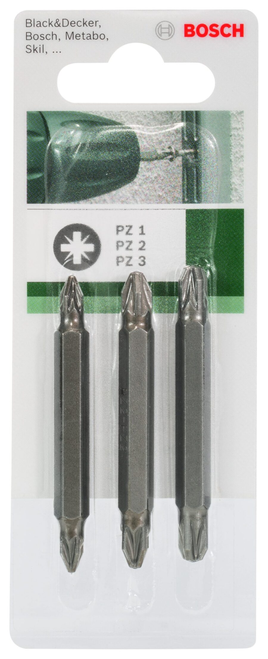 BOSCH 3-delni set dvostranih nastavaka (PZ, PZ) 2609255962 - 2