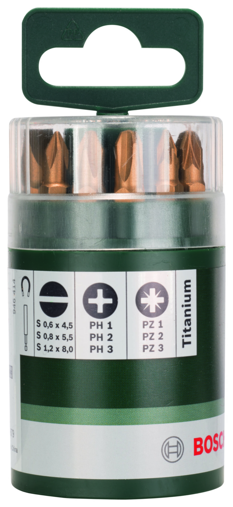 BOSCH Kombinovani komplet nastavaka za odvrtače sa TiN oblogom, 10 delova (S, PH, PZ) 2609255978 - 2